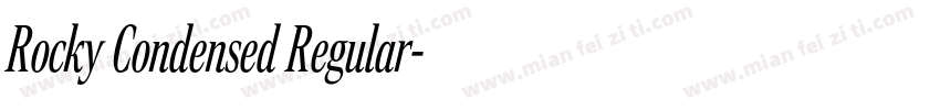 Rocky Condensed Regular字体转换